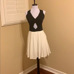 Black and White Dress with open back